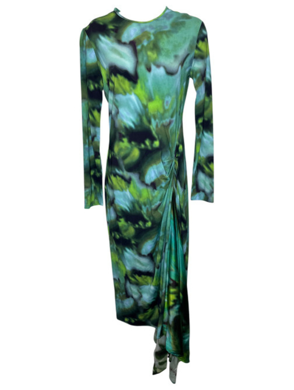 Silvia Tcherassi Ananya Watercolor Draped Midi Dress